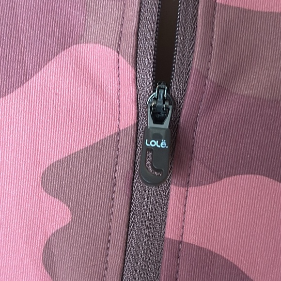 LOLE “ELIANA” ZIP-UP TRACK JACKET W/ THUMBHOLES. Size M. Pink camo. VG/EUC. - Picture 4 of 12